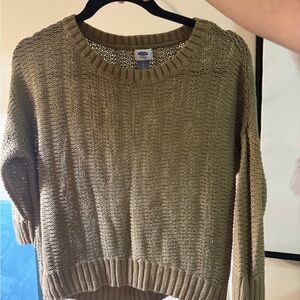 Old Navy Khaki Women's Crew Neck Sweater